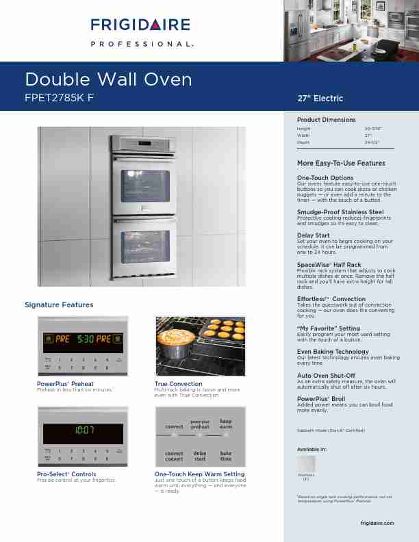 Frigidaire Double Oven FPET2785K F-page_pdf